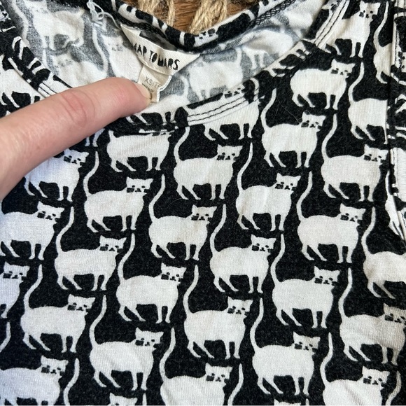Black & white crop top bundle kitty cat & stripes XS/S - Picture 6 of 8